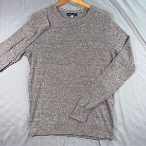 Alex Mill Men's Size S Grey Mouliné Linen-Cotton Blend Crewneck Sweater